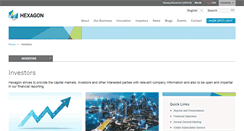 Desktop Screenshot of investors.hexagon.com