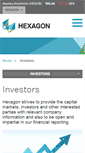 Mobile Screenshot of investors.hexagon.com