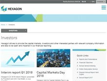 Tablet Screenshot of investors.hexagon.com